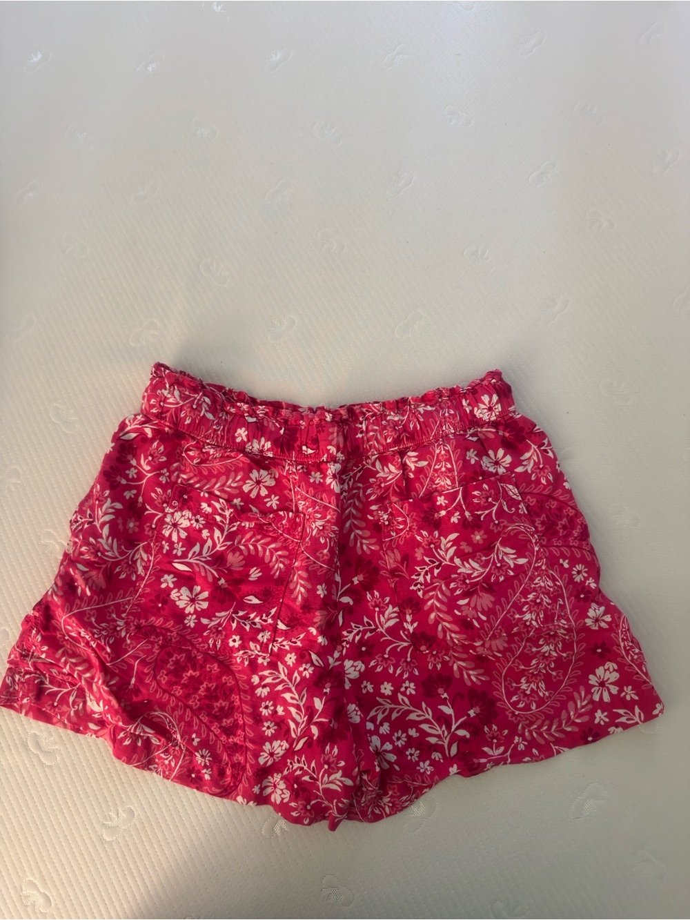 LOFT Hot Pink Floral High-Waist Casual Shorts size Medium